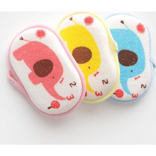 Front Towel Material Back cotton Comfortable Soft Towel Accessories Infant Children Rub baby Rubbing Body Wash Sponge Cotton