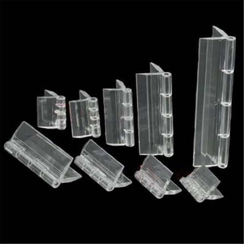 Transparent 10Pcs/pack Plastic Folding Hinges Durable Clear Acrylic Hinge Tools Furniture Hinges
