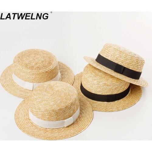 Boy Girls Straw Sun Hat Women UV Protection Visor Hats Children Summer Beach Accessories Vacation Parent-child Caps Wholesale