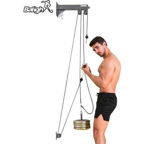 Balight 3 in 1 Pulley System Home Fitness Equipment DIY Family Gym Fitness LAT and Triceps Rope Suitable for Exercise Drop Down