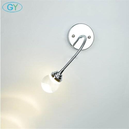 Modern Led Wall Lamp 3W Aluminum L25cm hose gooseneck Wall Light For Bedroom Lighting Luminaire Bathroom mirror front Lights