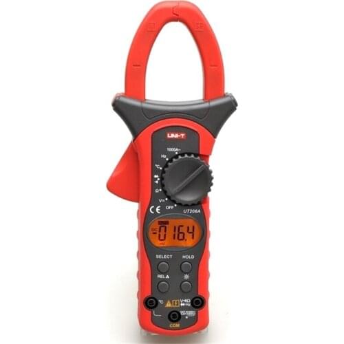 UNI-T UT206A Auto Range 1000A Digital Clamp Meter Multimeters Voltmeter Diode test Data hold with LCD backlight