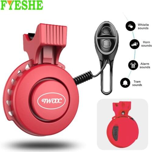 Upgrade Bicycle Electric Bell 120 dB MTB Scooter Bike Handlebar Horn 4 Modes Sound Alarm Ring Bell Cycling Accessories