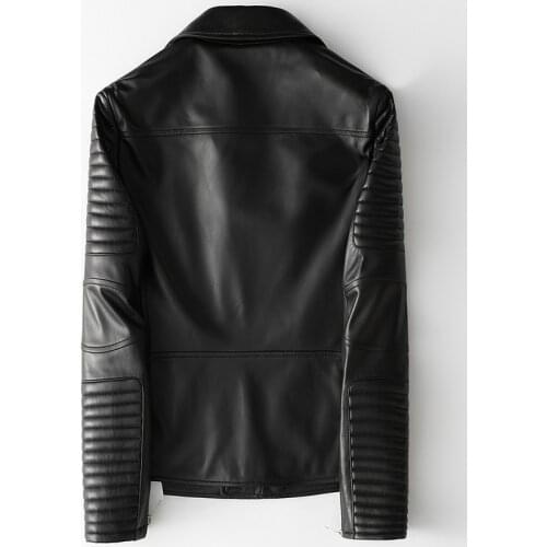 Genuine Womens Spring Autumn Leather Sheepskin Coat Motorcycle Jacket Biker Clothes HQ20-CJX2000A KJ5970