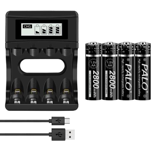 1.5V AA lithium battery 2800mWh stable voltage rechargeable battery AA 1.5V lithium ion battery for shaver, toy, camera