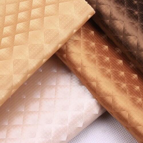 100*137cm Lattice Texture PU Faux Artificial Synthetic Leather Fabric For Diy Bedside Background Wall Soft Bag Sofa Seat