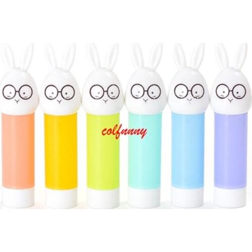 1000pcs/lot Cartoon rabbit Lipstick Tube Lip Balm Containers Empty Cosmetic Containers Lotion Container Glue Stick Clear Travel