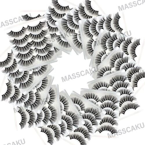 5 Pairs mixing Styles 3D Faux Mink Hair Soft False Eyelashes Fluffy Wispy Thick Lashes Handmade Soft Eye Makeup Extension Tools