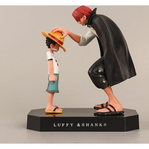 Anime One Piece Four Emperors Shanks VS Luffy PVC Action Figure Going Merry Doll Collectible Model Toys Figurine 16cm