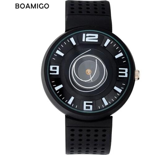 BOAMIGO brand casual men unisex watches creative simple design quartz watch rubber clock analog wristwatches relogio masculino