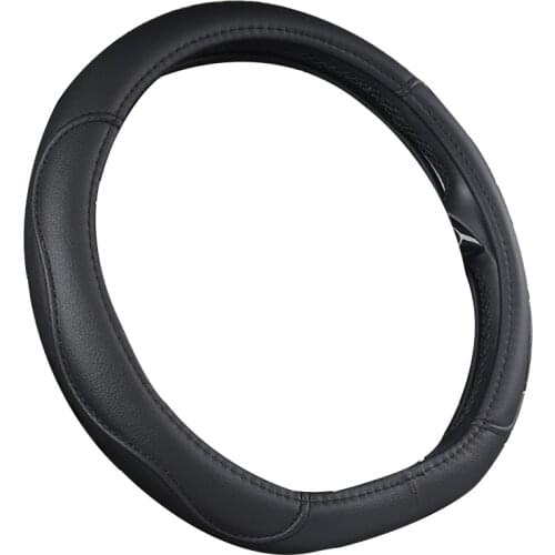 D Shape Car Steering Wheel Cover Wrap Fit For VW Sharan Passat Caddy Touran Tiguan 2015-On Teramont Atlas T-Roc T-cross 2017-On