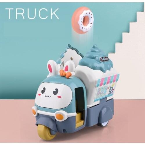 Children Toy Ice Cream Car Inertial Impact Deformation Car Puzzle Fun Intelligence Development Educational Toys For Kids Gift