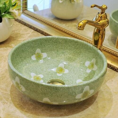 Europe Vintage Style Ceramic Sinks Counter Top Wash Basin Bathroom Sink washing basin vanity