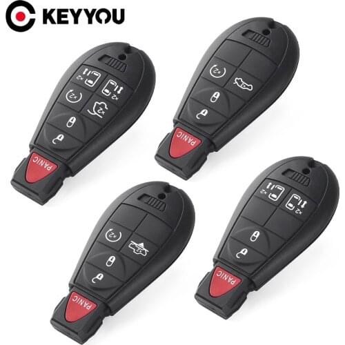 KEYYOU 20X For Jeep Grand Cherokee Chrysler 300 Town Country Dodge Challenger Charger Journey Smart Remote Car Key Case Shell