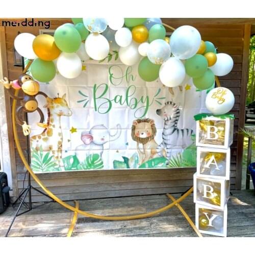 MEIDDING Balloon Garland Arch Kit Stand Transparent Letter Name Box Wedding Decor Birthday Party Supplies Baby Shower Decoration