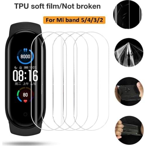 2/3/5pcs Soft Hydrogel Film for Xiaomi Mi Band 5 4 3 2 Smart Wristband Screen Protector Xiaomi Miband Smart Watch Accessories