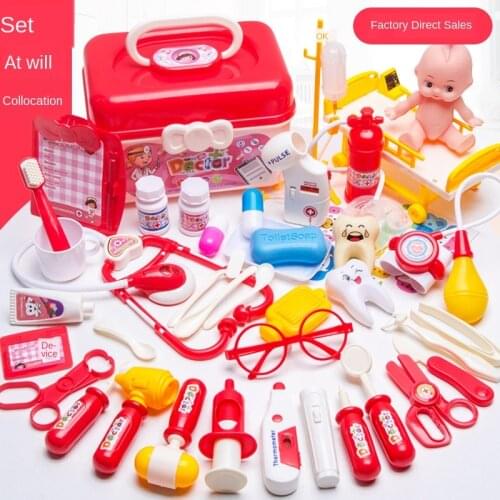 Role Play Doctor set Games Hospital Medical stethoscope Dentistry Nurse Bag Montessori Antistress Educational toys for Children