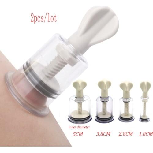 2pcs Female Nipple Sucker Breast Enlarger Pump Bondage Breast Stimulator Clit Suction Vacuum Clamps Pumps Sex Toys For Women