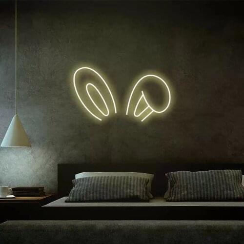 Rabbit ear neon Sign 12V Acrylic Party Decoration Light Decor Bedroom Custom Wall Art Bedroom Home Wall Decor Decorative