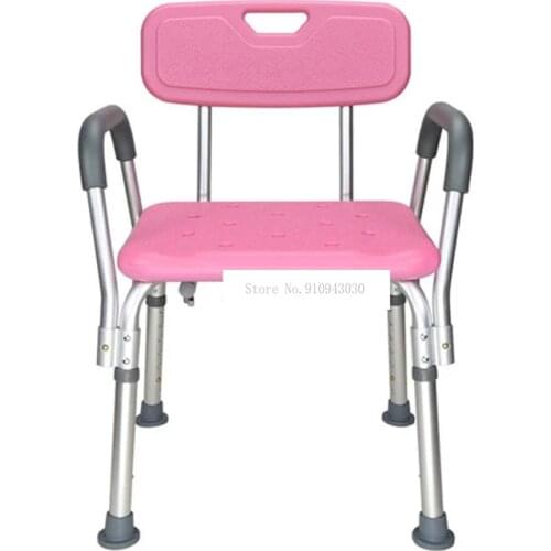 Anti-Skid Pregnant Woman Bath Chair Shower Stool With Armrest Height Adjustable Bath Shower Chair For Elderly/Disabled People