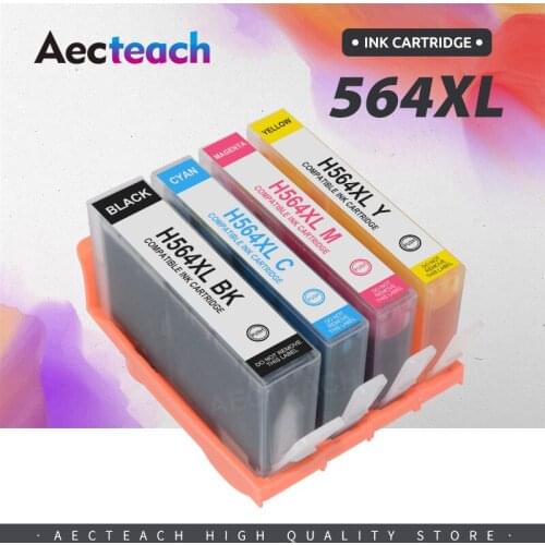 Aecteach new Compatible 564 Ink cartridge for hp 564XL for hp564 Photosmart 5510 5511 5512 5514 5515 5520 5522 5525 6510 6512