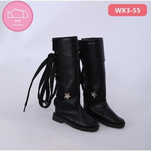 Shoes For Doll BJD leather shoes Toy Mini Doll Shoes 1/3 For Supia BJD Dolls WX3-55 black Doll Accessories