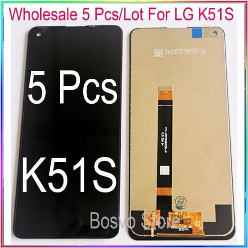 Wholesale 5 Pcs / lot for LG K51S LCD Screen Display with Touch Digitizer Assembly lm-k510emw k510emw