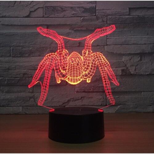 Spiders Hot Selling Products 3d Lamp Lamp Lovely 7 color change 3D Lamp Christmas decorations gift for baby room Acrylic Light
