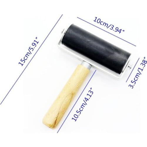 Print Ink Roller Diamond Painting Cots Childrens Handmade Fine Arts Woodcut Tool 3.9 inch Oil Printing Rubber Roller