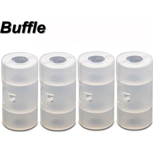 4x AA to C Size Battery Converter LR6 to R14 Converters Plastic Cell Adaptor Cylindrical Case Holder PP Material Switcher