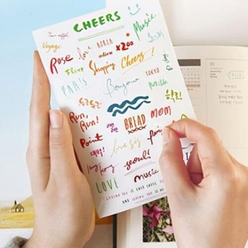 Go Traveling PVC Sticker Letter Words, Kawaii Diary Notebook DIY Scrapbooking Stickers / Papeleria Stationery Sticker