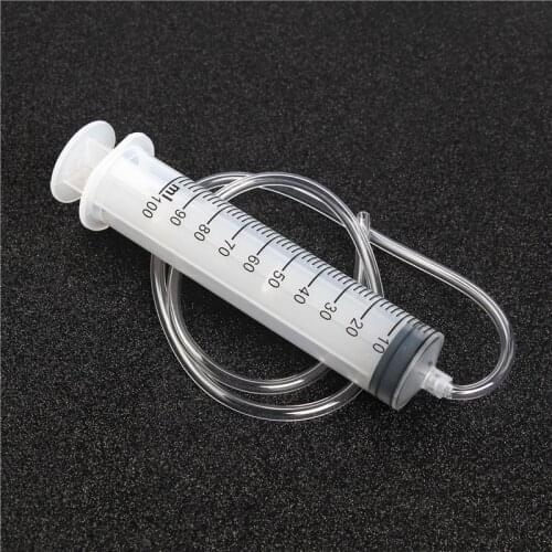 100ML Measuring Syringe 100ml Plastic Syringe With 80cm Clear Tube For Measuring Nutrient Motoring Applications