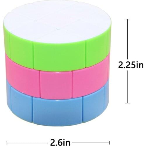 Speed Magic Cube IQ Game 3x3x3 Cylinder Stickerless Fancy Cubic Brain Teaser Jigsaw 3D Puzzle Twist Smooth Professional Toy 3x3