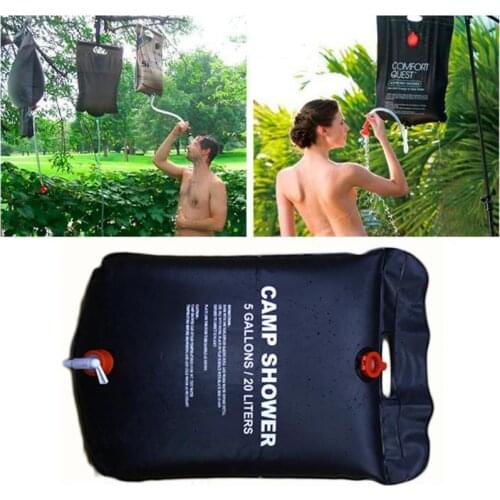 20L Solar Heated Shower Bag Portable Picnic Water Bag Outdoor Bathing Bag For Travel Hiking Climbing Camping Water Storage