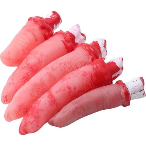 Halloween Decoration Fake Finger Simulation Fingers Broken Hand Magic Prop Child Magic Funny Character Party Horror Toy Hand