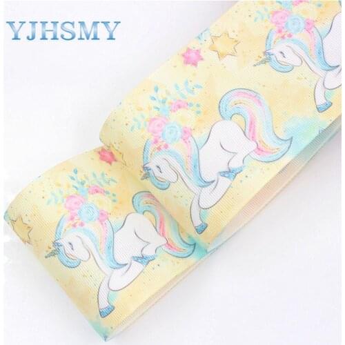 YJHSMY G-18604-328 10 yards 75 mm Cartoon Printed grosgrain ribbons,DIY handmade Hair accessories Material wedding gift wrap