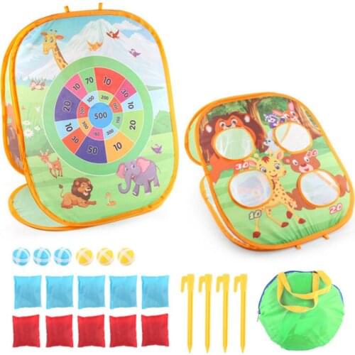 1 Set Indoor Sandbag Toss Throwing Outdoor Toss Game Kids Sandbag Board Kit For Children Adults Outdoors Indoors Have Fun