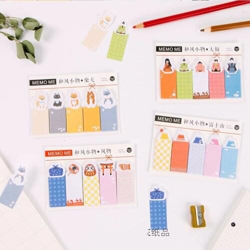 1 PCS Chai Dog Mount Fuji Memo Pad Sticky Notes Memo Notebook Stationery Note Paper Stickers School Supplies