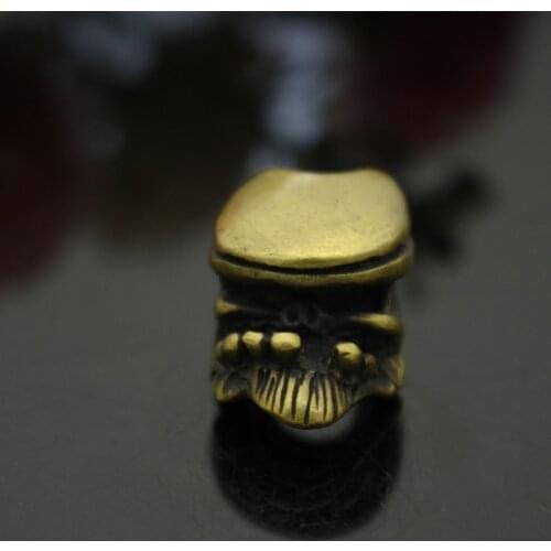 1PC Brass Old Man Avatar Knife Beads Lanyard Pendant Paracord Survival Bracelet Umbrella Rope DIY Decorative Accessories Pendant