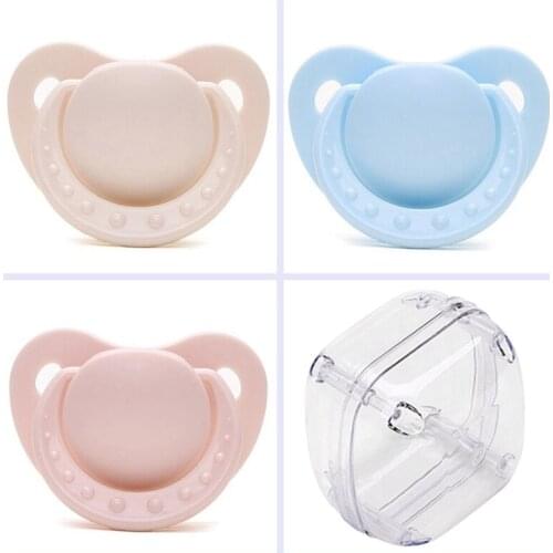 1Pc Cute Simple Style Silicone Safety Pacifier Big Size Nipples Soft Adult Pacifier Funny Parent-child Teether Chewing Toys