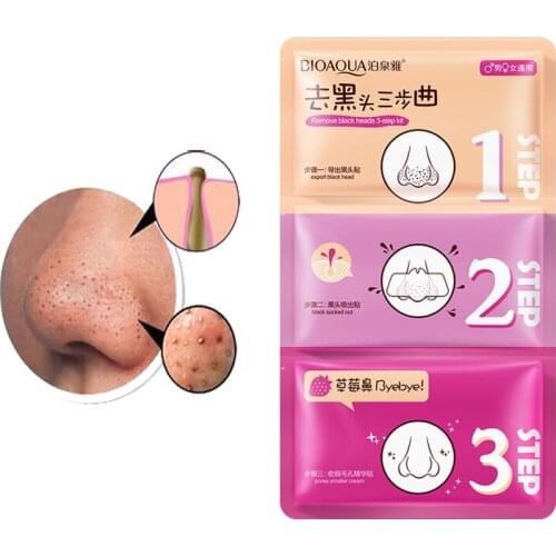 1PC Three-Step Nasal Membrane Nasal Patch Remove Blackheads Suit Shrink Pores Oil Control Moisturizing Lifting Blackhead Trilogy