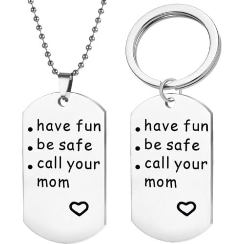 2021 new fashion popular dinosaur Necklace stainless steel round nameplate birthday gift family love hip hop