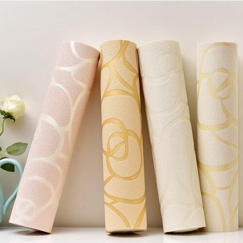 53cm X10m 3d Rose Non-woven Wallpaper Modern Minimalist Rose Living Room Sofa Tv Background Wallpaper