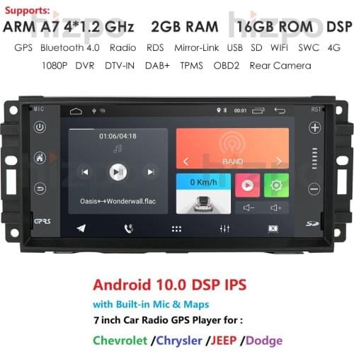 1 Din Android Car DVD Player for Jeep Compass Grand Cherokee Chrysler 300C Dodge Caliber Challenger GPS Navi Radio Multimedia