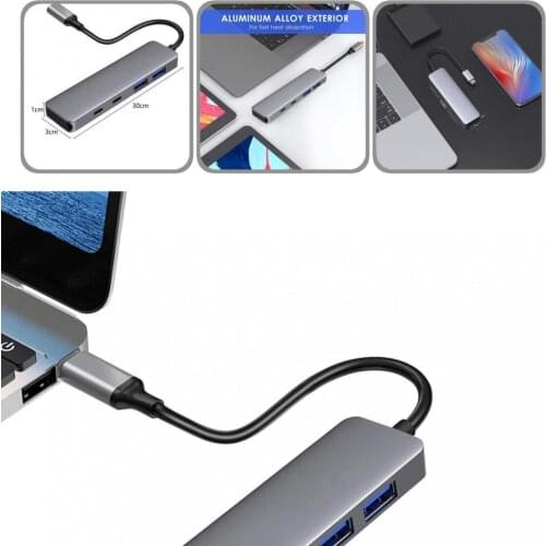 Type-C Docking Station Driver-free High-quality Plug Play 2 USB-C 2 USB-A 3.1/3.2 Hub Adapter