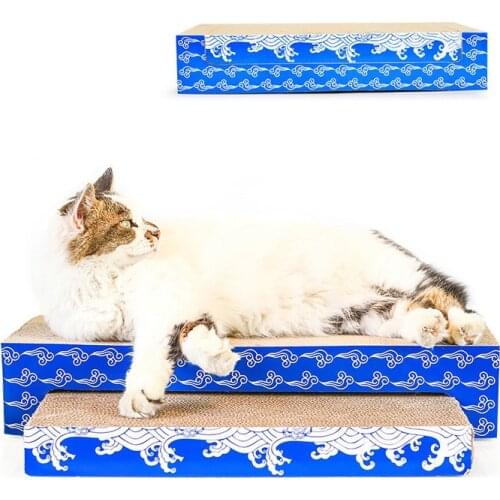 Pet toy cat scratch board, flat concave combination, claw cutter corrugated paper, send cat grass