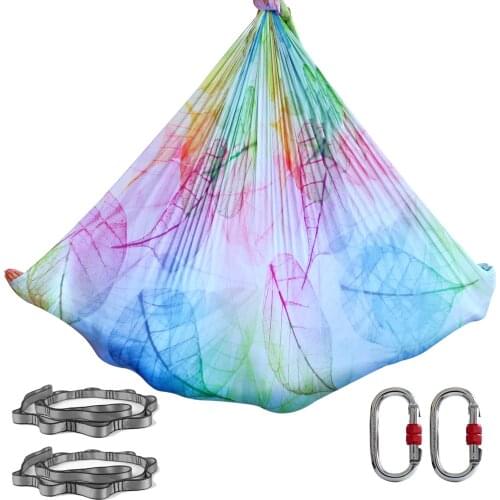 5 Meter Aerial Yoga Hammock Set High Quality Gradational Colors Aerial Silks Low Stretch Yoga Equipment