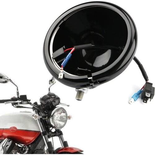 5 3/4'' Motorcycle Headlight Housing Mount Bucket for Harley Dyna Sportster XL883 5.75 inch headlamp Housing
