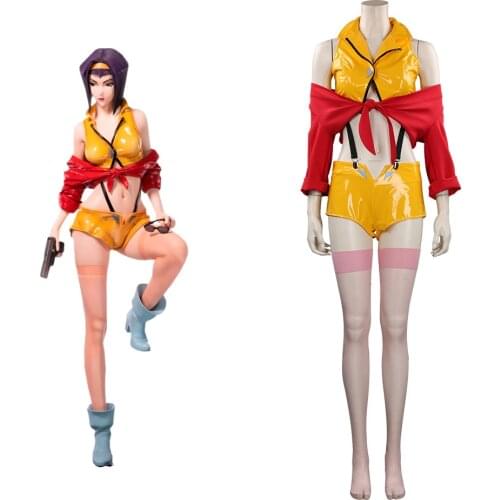 Faye Valentine Cosplay Costume Anime Cowboy Bebop Jacket Shorts Suit Halloween Carnival Outfits