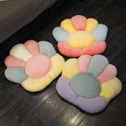 65cm Colorful Flower Plush Toy Stuffed Soft Plush Petal Shape Pillow Sofa Cushion Home Bed Car Decor Pet Mat Kids Girls Toys